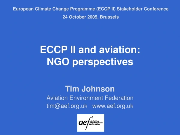 ECCP II and aviation: NGO perspectives