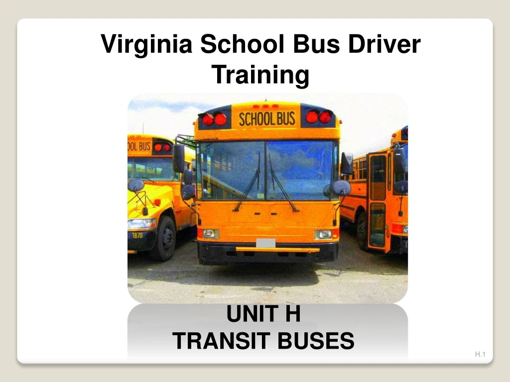 virginia school bus driver training