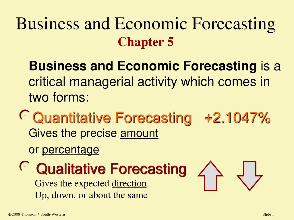 business and economic forecasting chapter 5