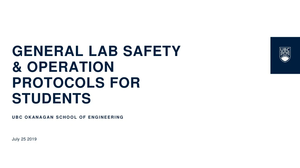general lab safety operation protocols