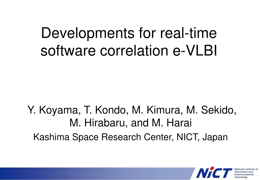 developments for real time software correlation e vlbi
