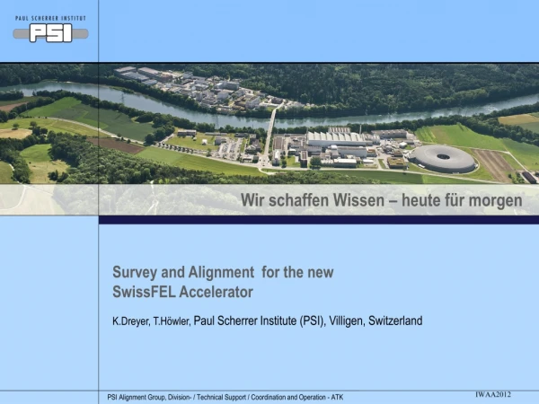 Survey and Alignment  for the new  SwissFEL Accelerator