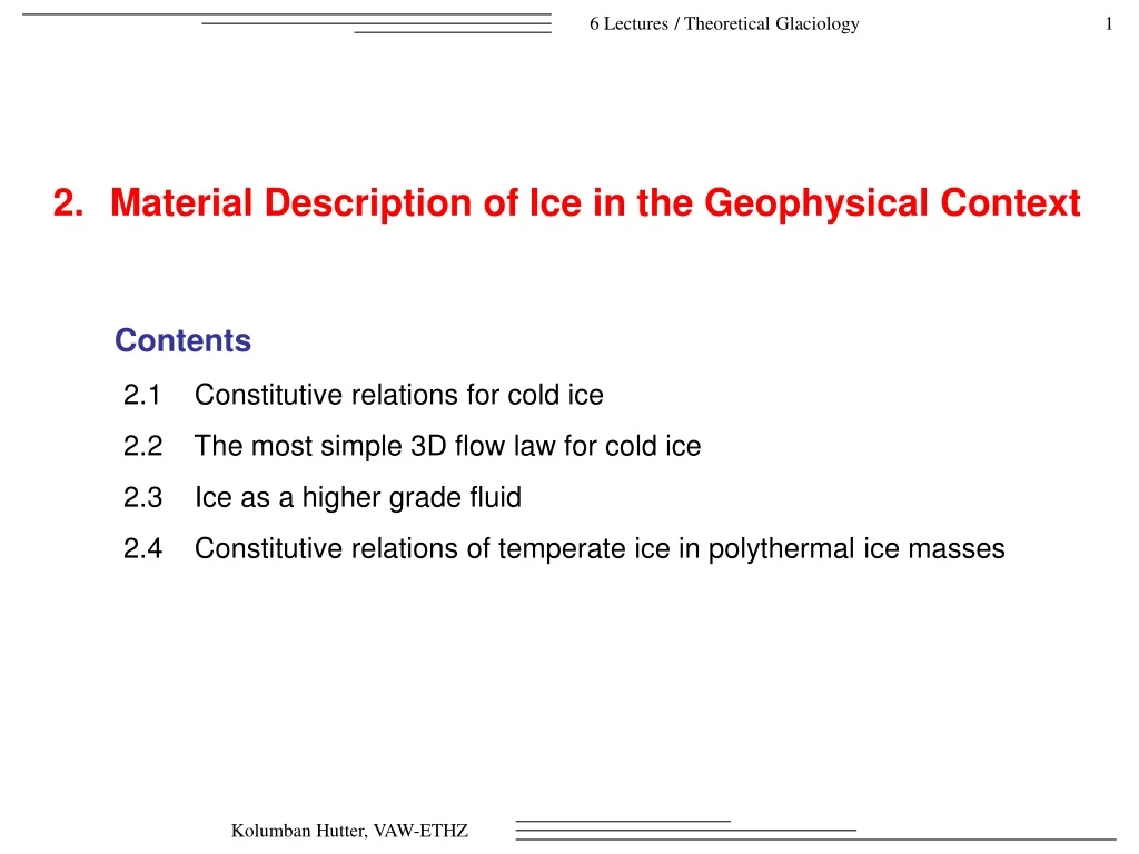 material description of ice in the geophysical