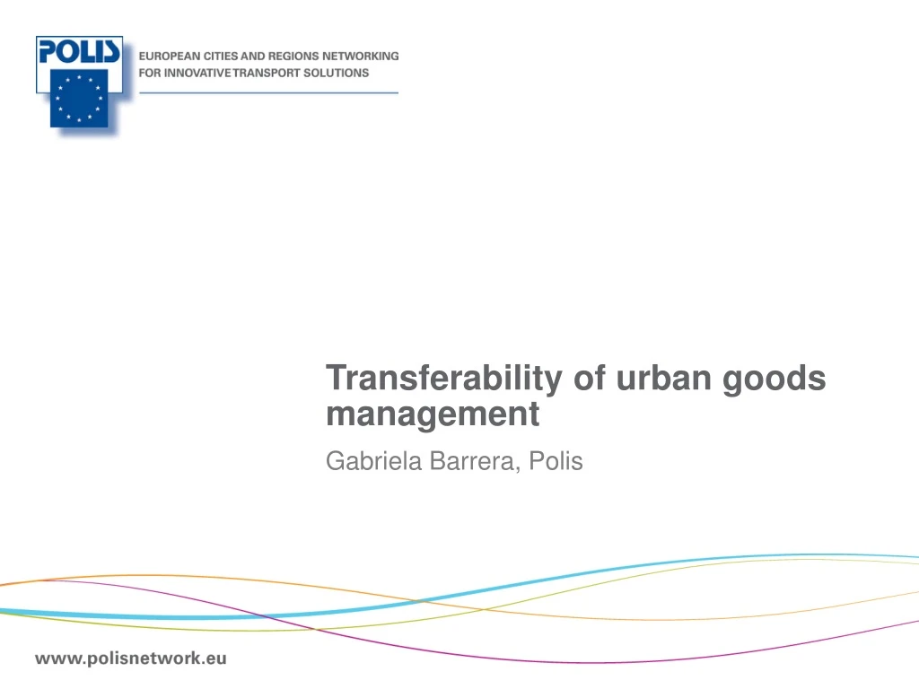 transferability of urban goods management