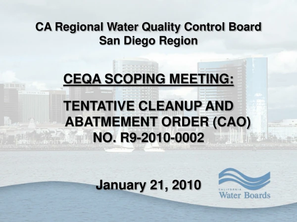 CA Regional Water Quality Control Board San Diego Region