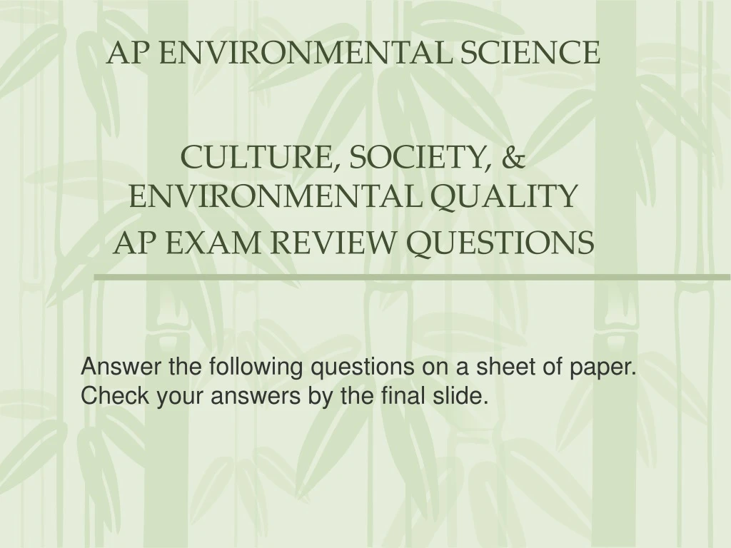 ap environmental science