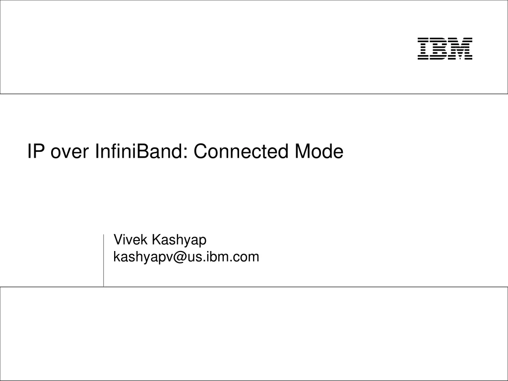 ip over infiniband connected mode