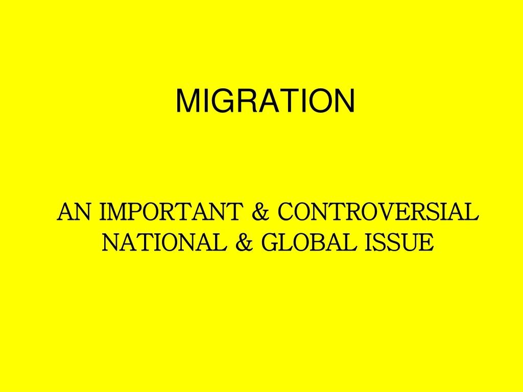 migration