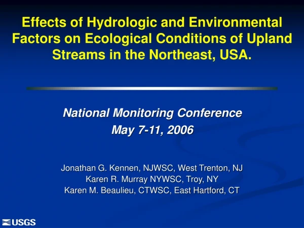 National Monitoring Conference May 7-11, 2006