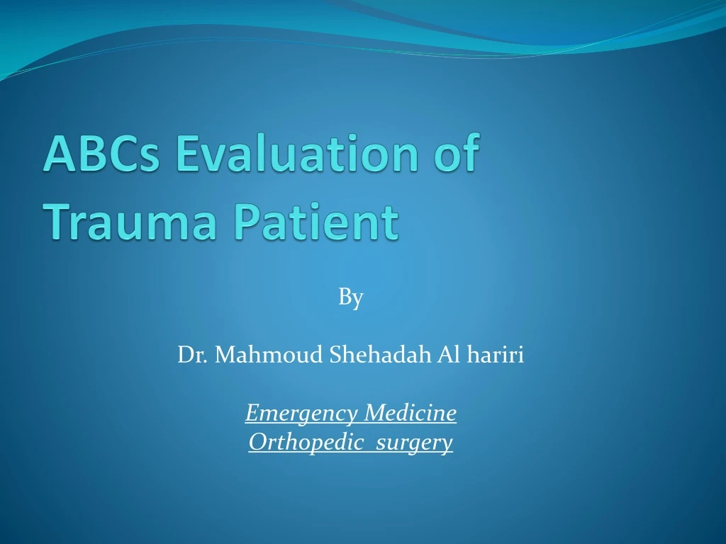abcs evaluation of trauma patient