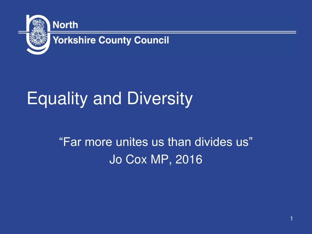 equality and diversity