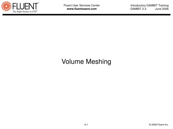 Volume Meshing