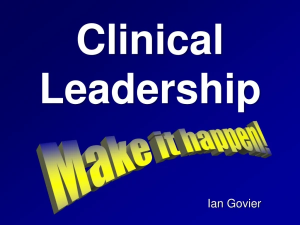 Clinical Leadership