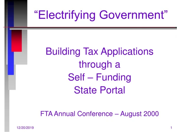 “Electrifying Government”