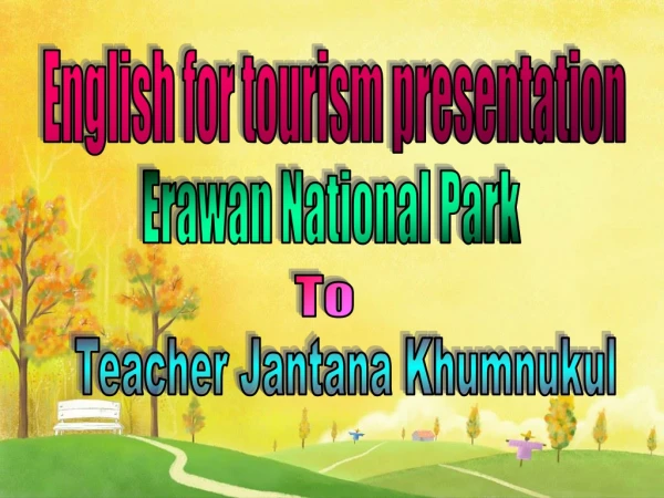 English for tourism presentation