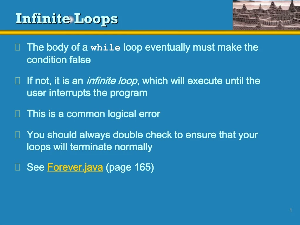 infinite loops