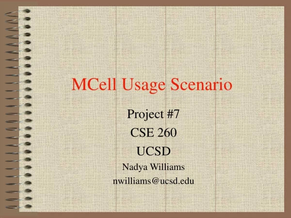 MCell Usage Scenario