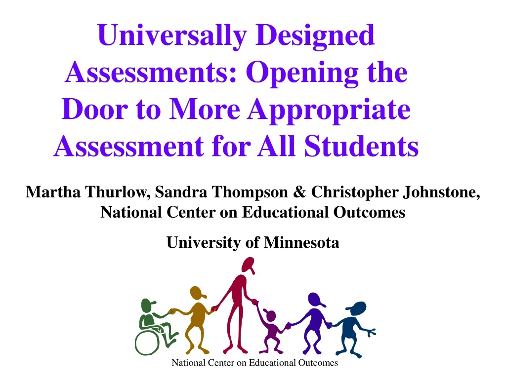 universally designed assessments opening the door