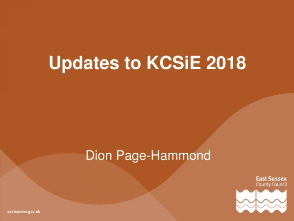 Updates to KCSiE 2018