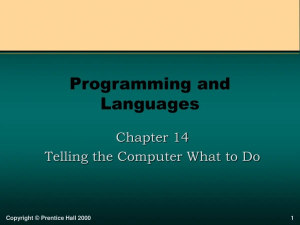 Programming and Languages