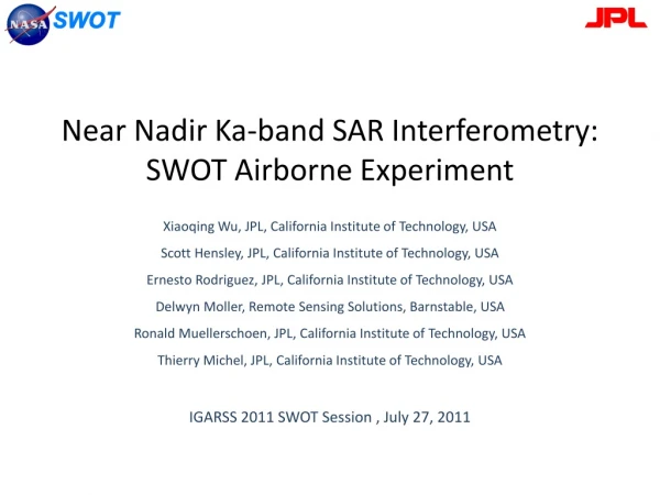 Near Nadir Ka-band SAR Interferometry: SWOT Airborne Experiment