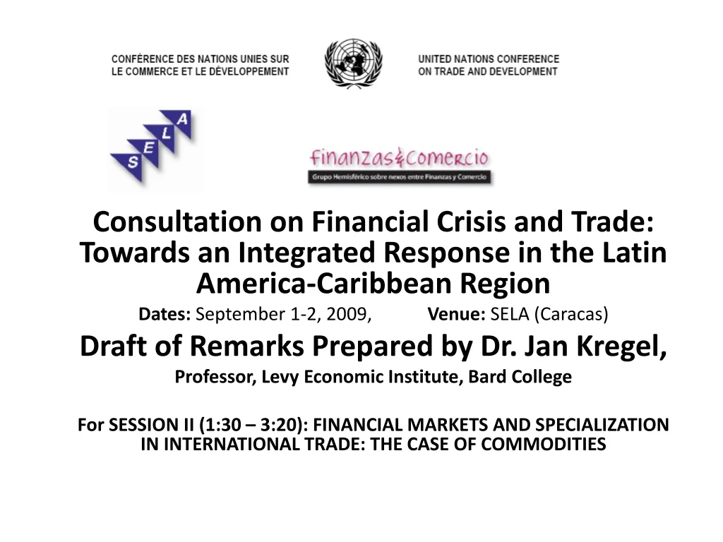 consultation on financial crisis and trade