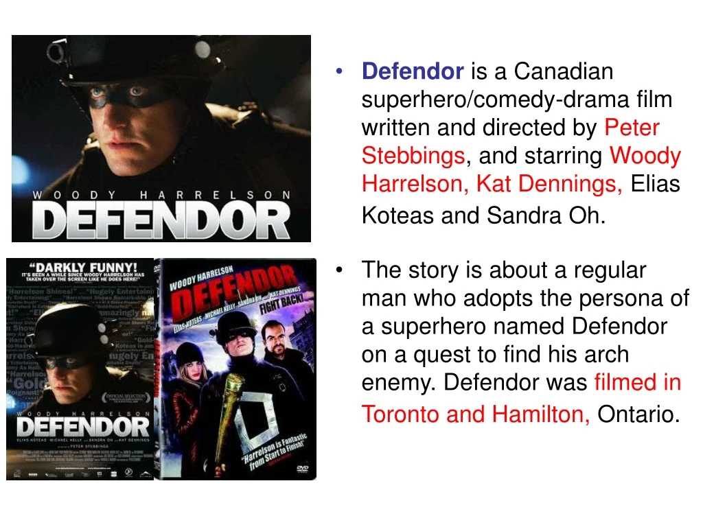 defendor is a canadian superhero comedy drama