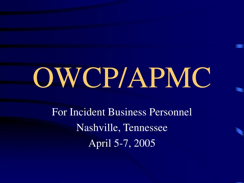 owcp apmc