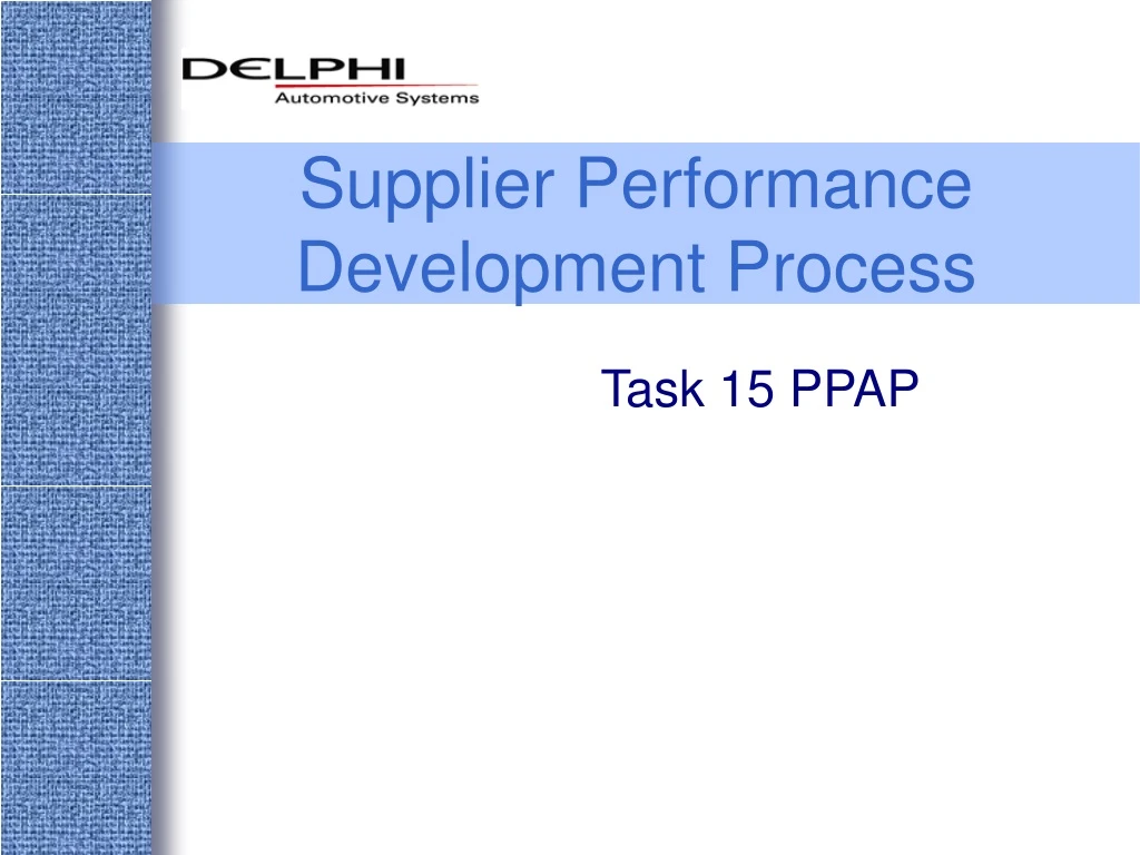 supplier performance development process