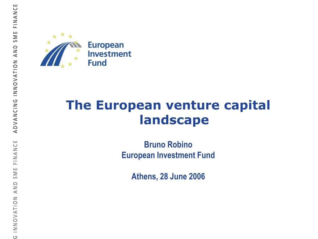 the european venture capital landscape bruno