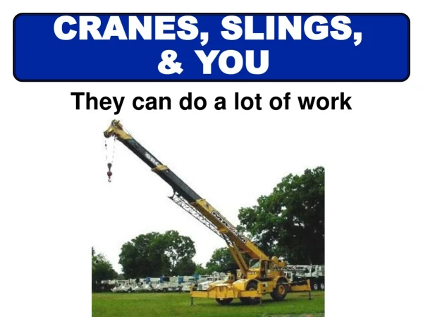 CRANES, SLINGS,  &amp; YOU