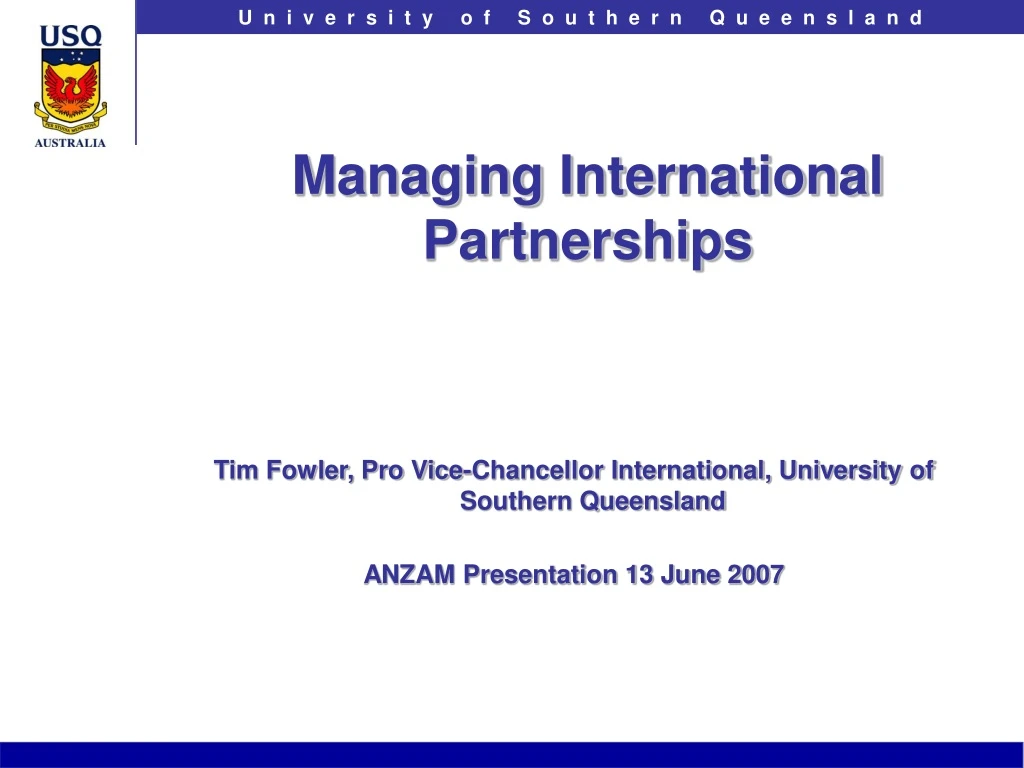 managing international partnerships