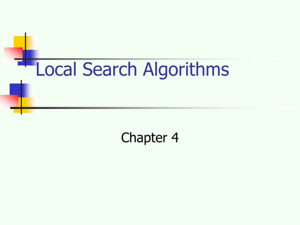 Local Search Algorithms