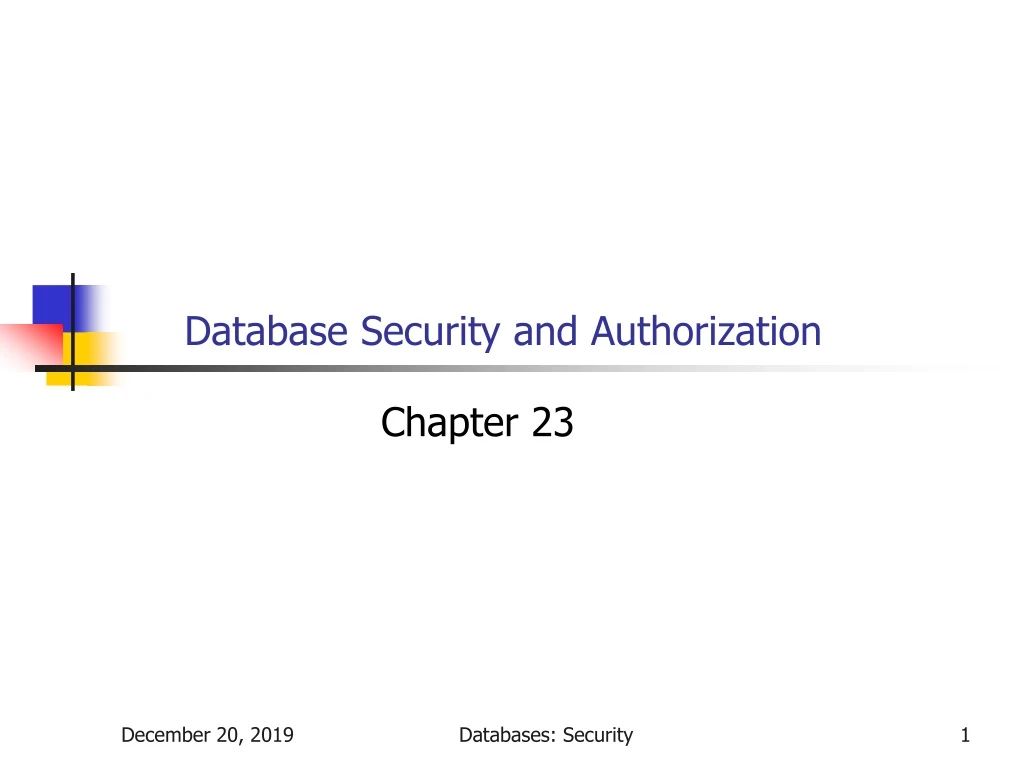 database security and authorization