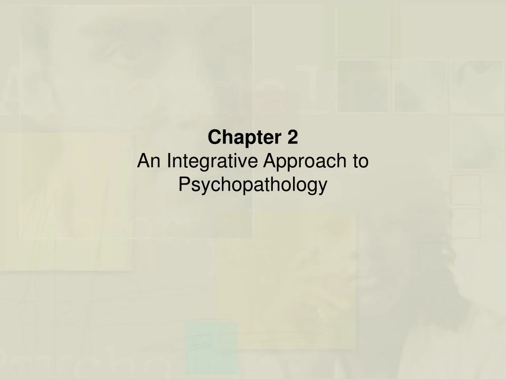 chapter 2 an integrative approach