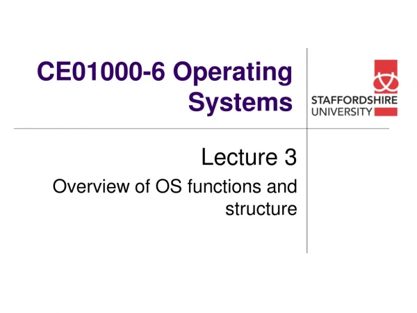 CE01000-6 Operating Systems