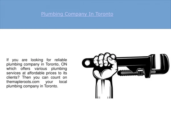 Plumbing Company Toronto