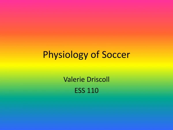 Physiology of Soccer