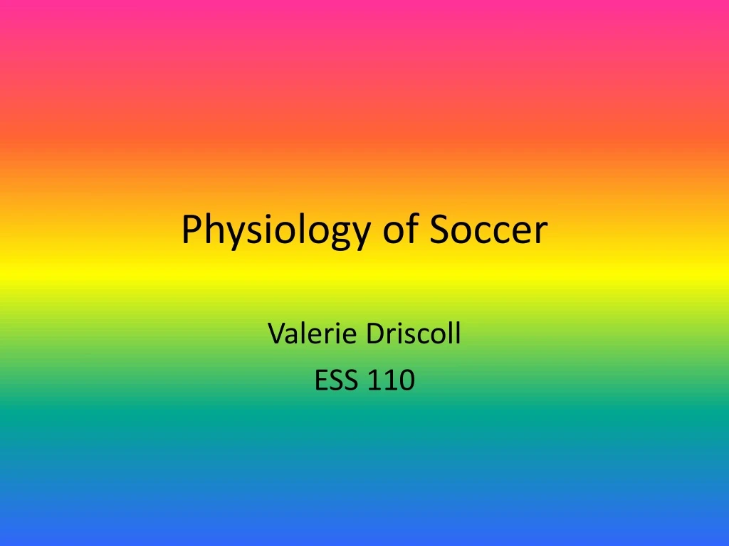 physiology of soccer