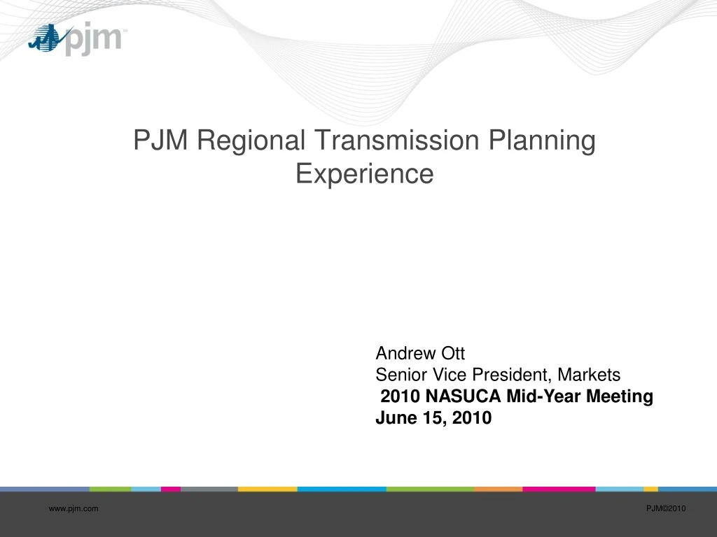 pjm regional transmission planning experience