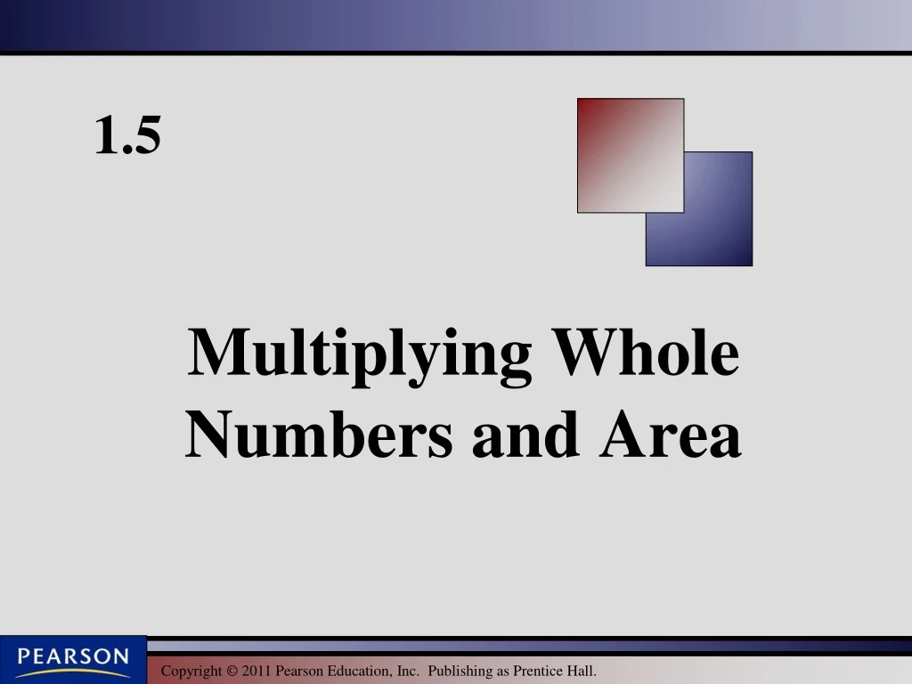 multiplying whole numbers and area
