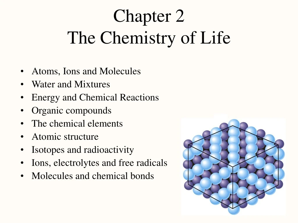 chapter 2 the chemistry of life