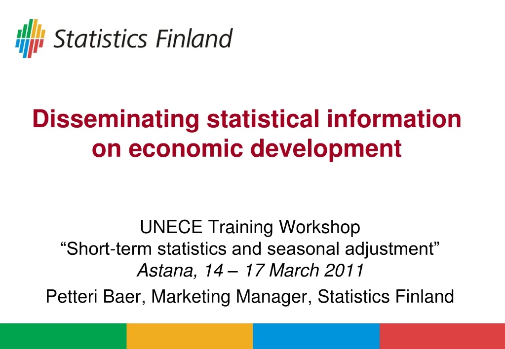 disseminating statistical information on economic development