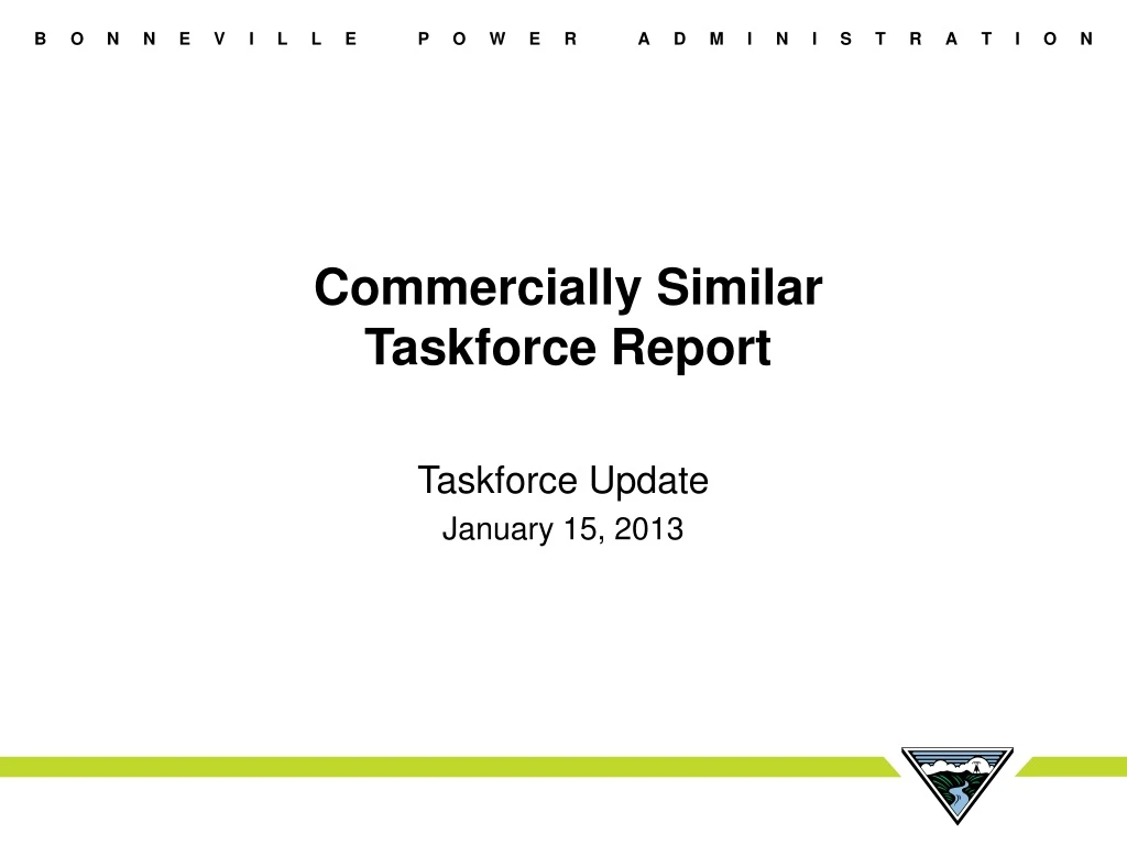 commercially similar taskforce report