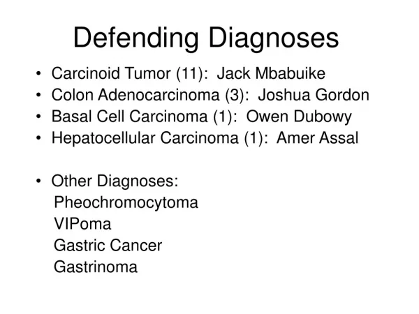 Defending Diagnoses