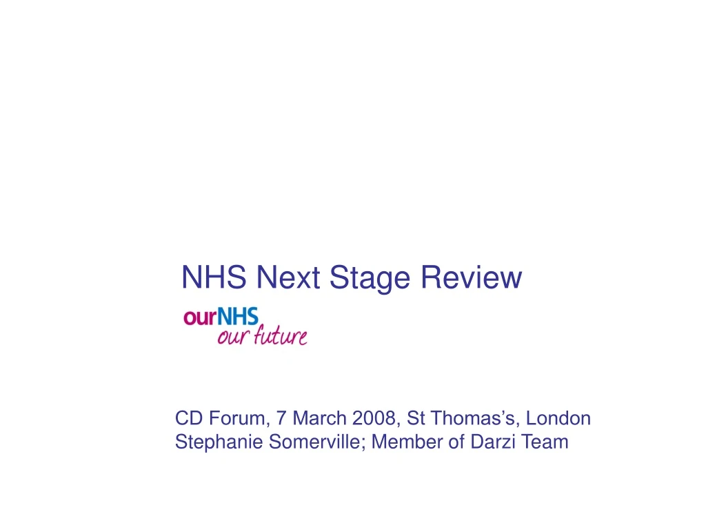nhs next stage review