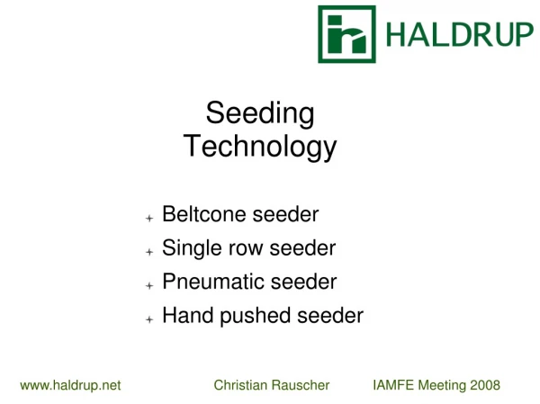 Seeding  Technology