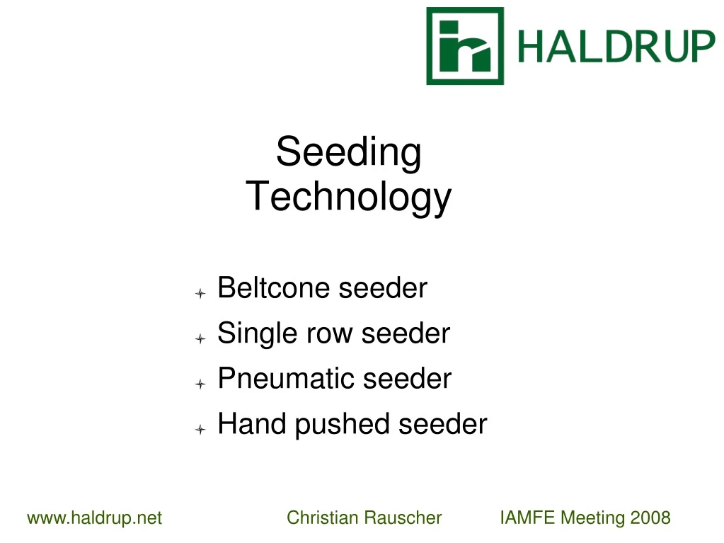 seeding technology