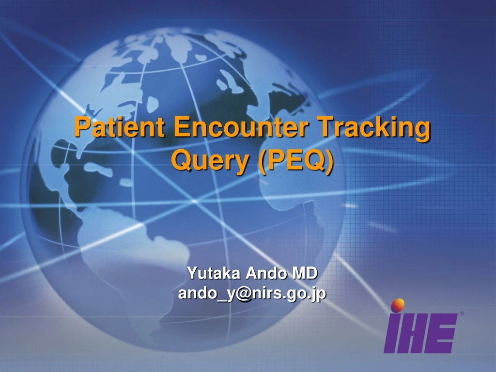 patient encounter tracking query peq