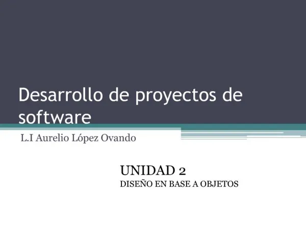 Desarrollo de proyectos de software